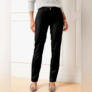 Talbots Black Velveteen Straight Leg Pant Women's Size 4 Petite